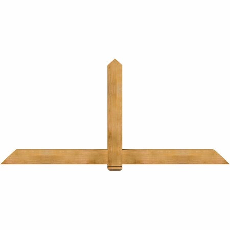 Ekena Millwork Eugene Rough Sawn Timber Gable Bracket, Western Red Cedar, 96"W x 44"H x 6"D x 6"F, 11/12 Pitch GBW096X44X0606EUG00RWR